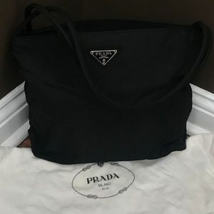Prada Black Nylon Shoulder Bag